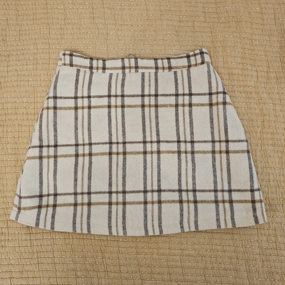 HYFVE Plaid Y2k Wool‎ Blend Mini Skirt Preppy Academia Size M - Picture 3 of 7